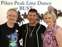 Norm Giffford, Ruben Luna & Phyllis Gifford at Pikes Peak Line Dance or Bust - 2017 in Colorado Springs, CO